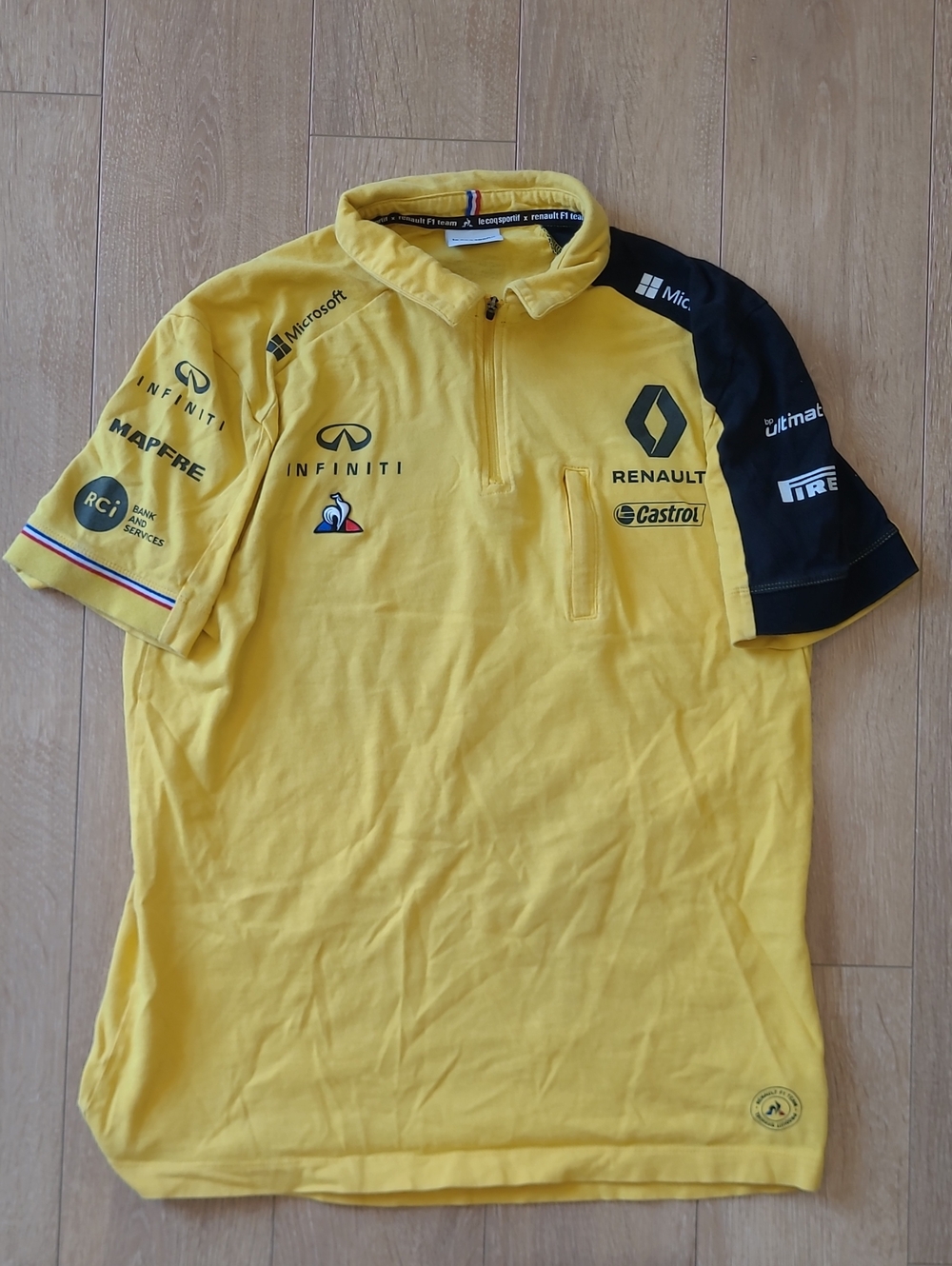 Le Coq Sportif Renault F1 Team 2019 Official Polo Shirt Yellow